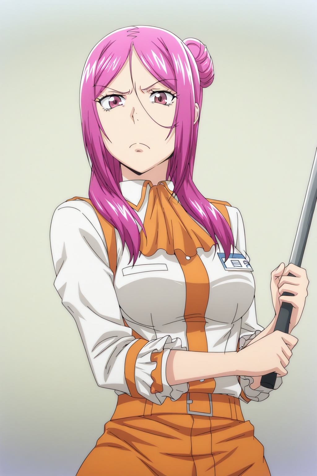 Sakurako Busujima,  medium breasts,  uniform on Tensor.Art
