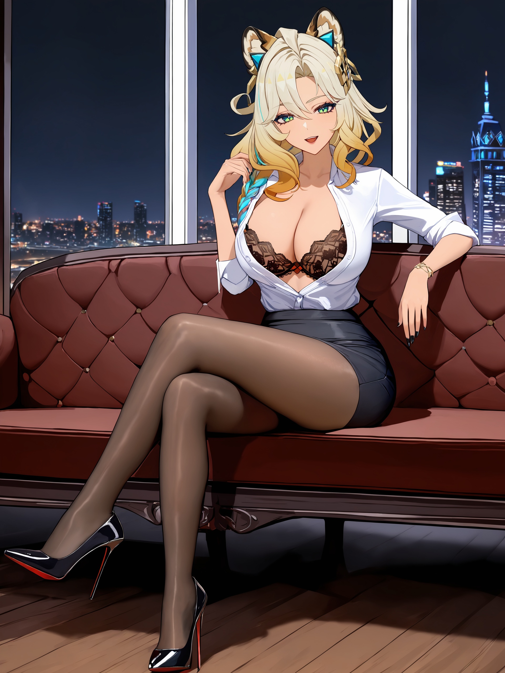 1girl,  xilonen \(genshin impact\),  large breasts on Tensor.Art