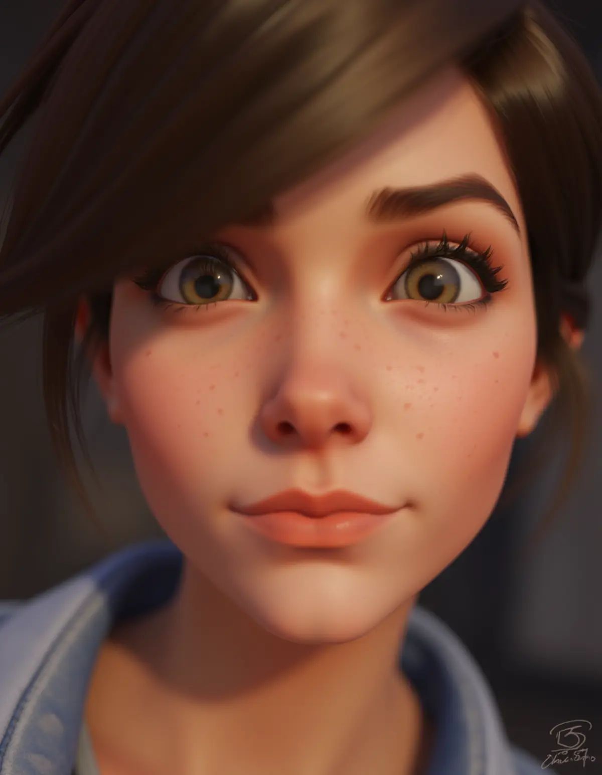 hyperrealistic digital painting by J. Scott Campbell and Jeremiah Ketner and Thomas Saliot and Sam Spratt,  shallow depth...