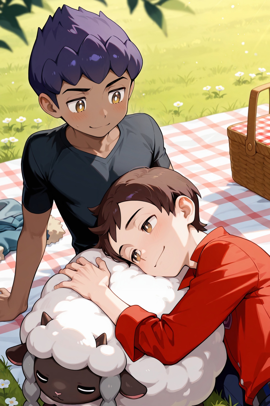2boys,  male,  male focus on Tensor.Art
