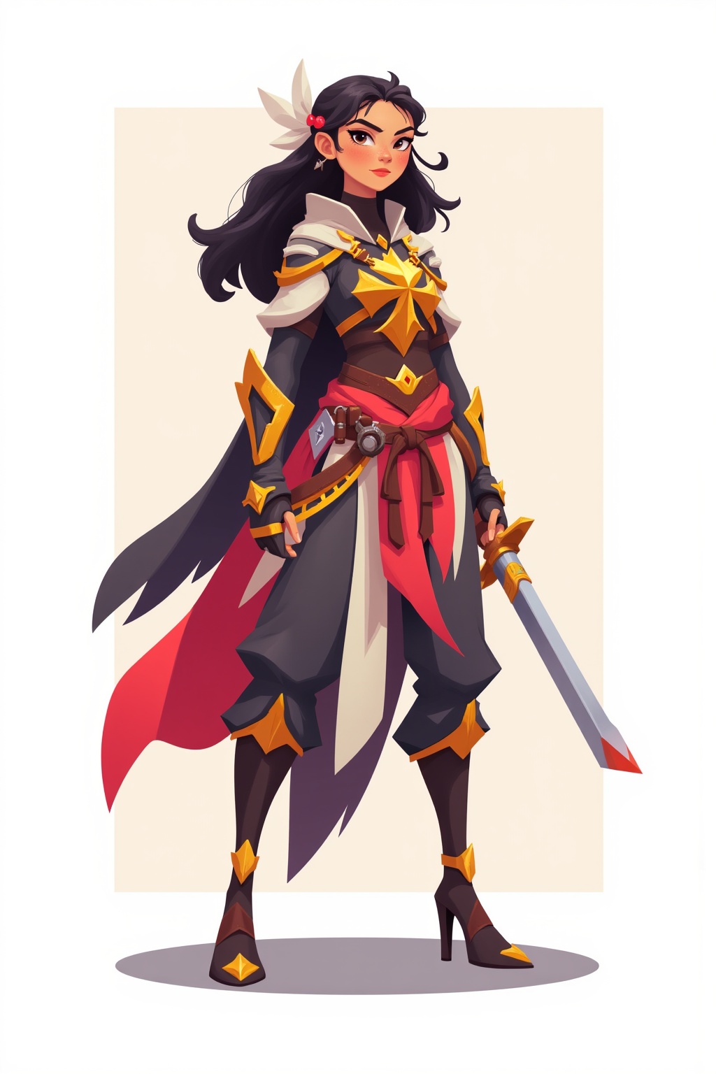 1girl,2d,warrior, 