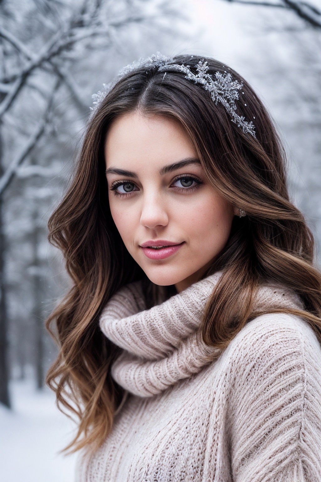 BlakeE_SoloTI_v1,  (In a cheerful winter outfit with a cozy,  knit sweater and a warm on Tensor.Art