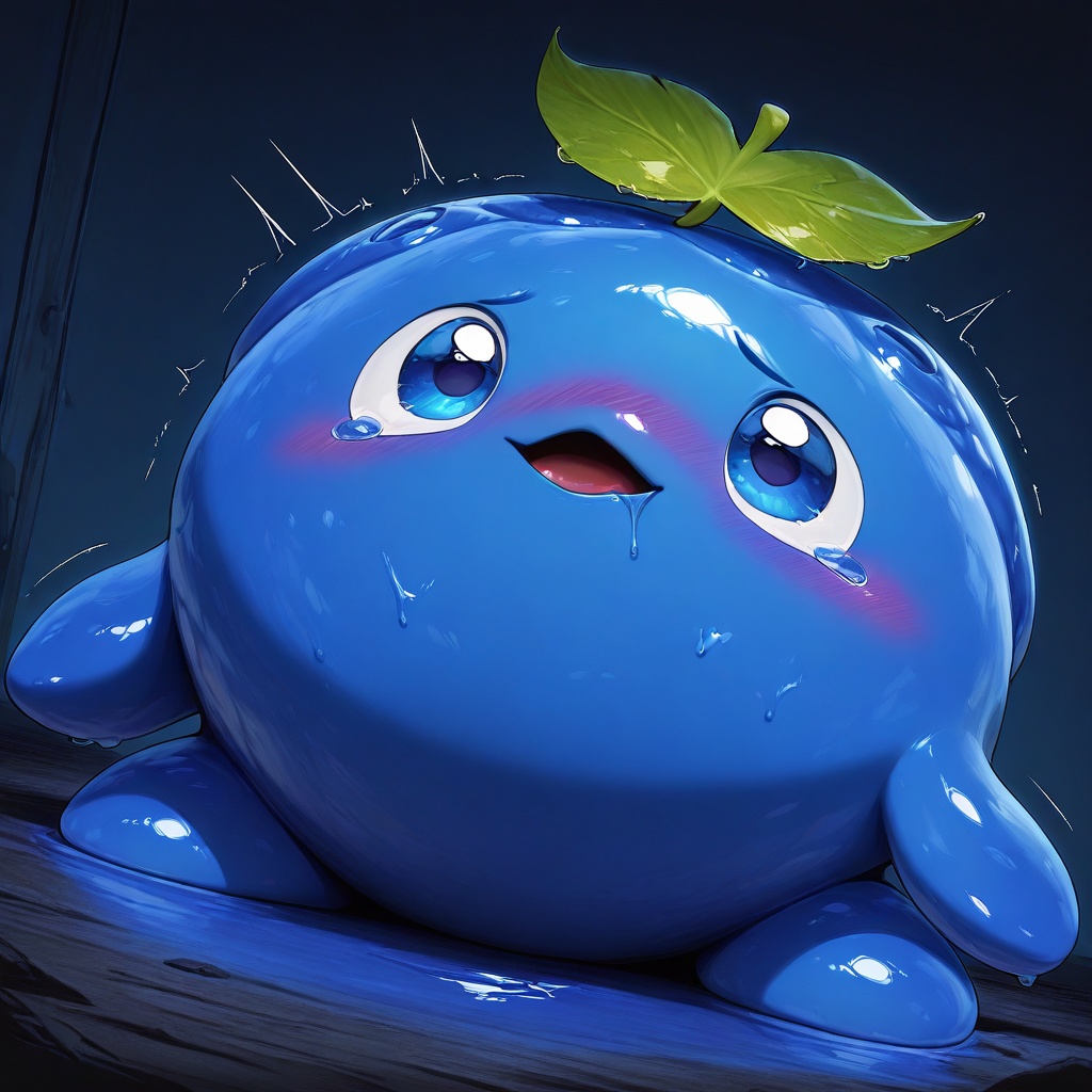 Daberry-blue skinned pokemon (creature) focus,  anime screencap,  masterpiece on Tensor.Art