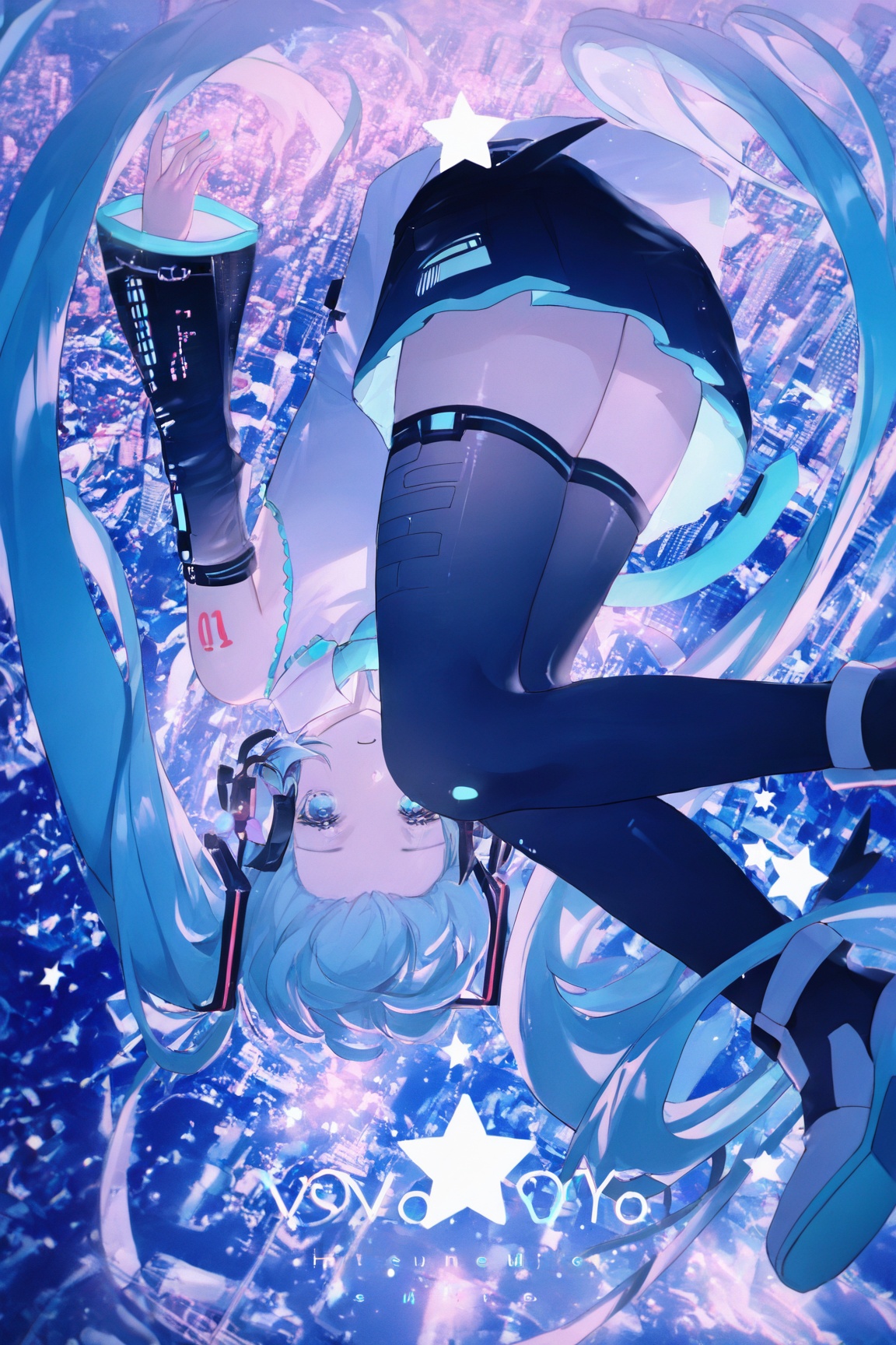 konya karasue,  1girl,  hatsune miku on Tensor.Art