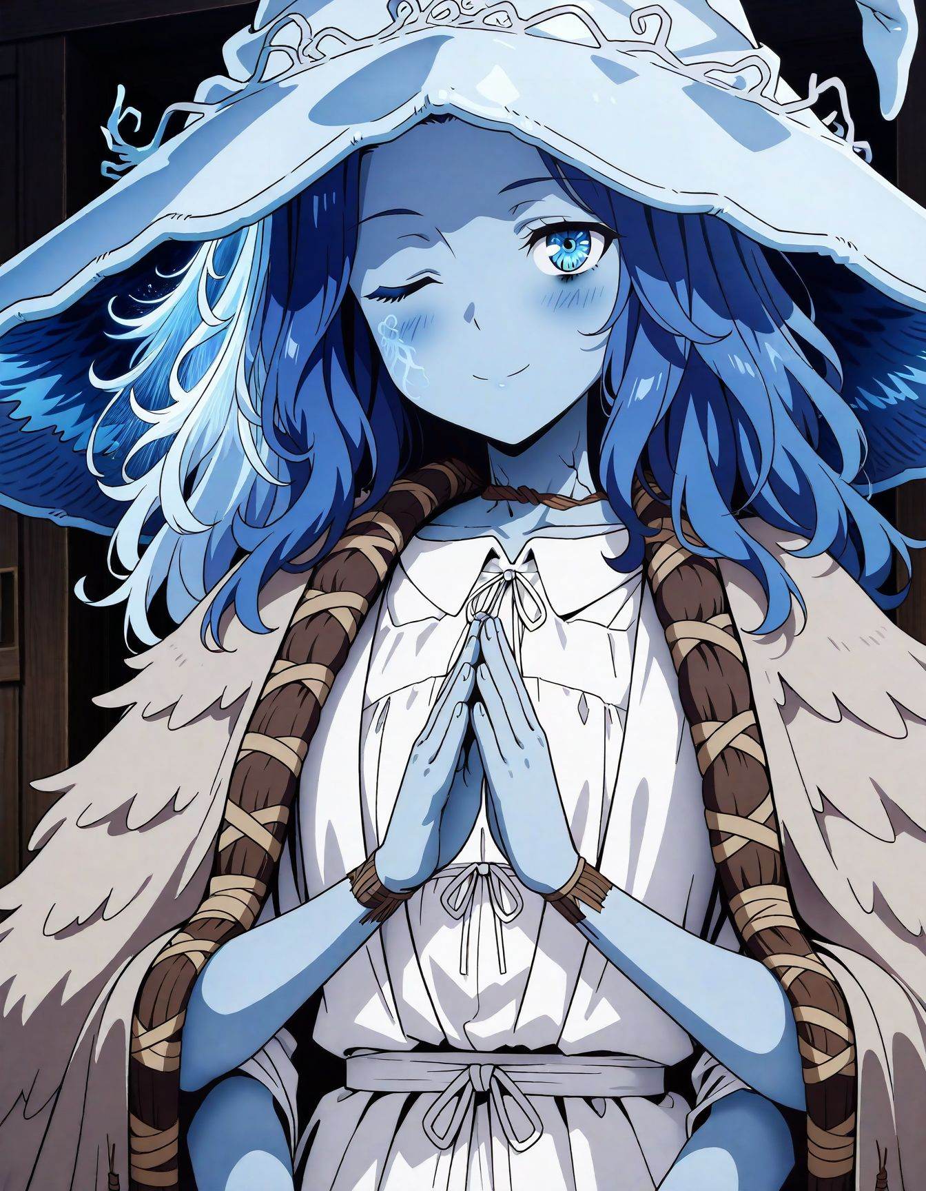 ranni the witch,  extra arms,  one eye closed on Tensor.Art