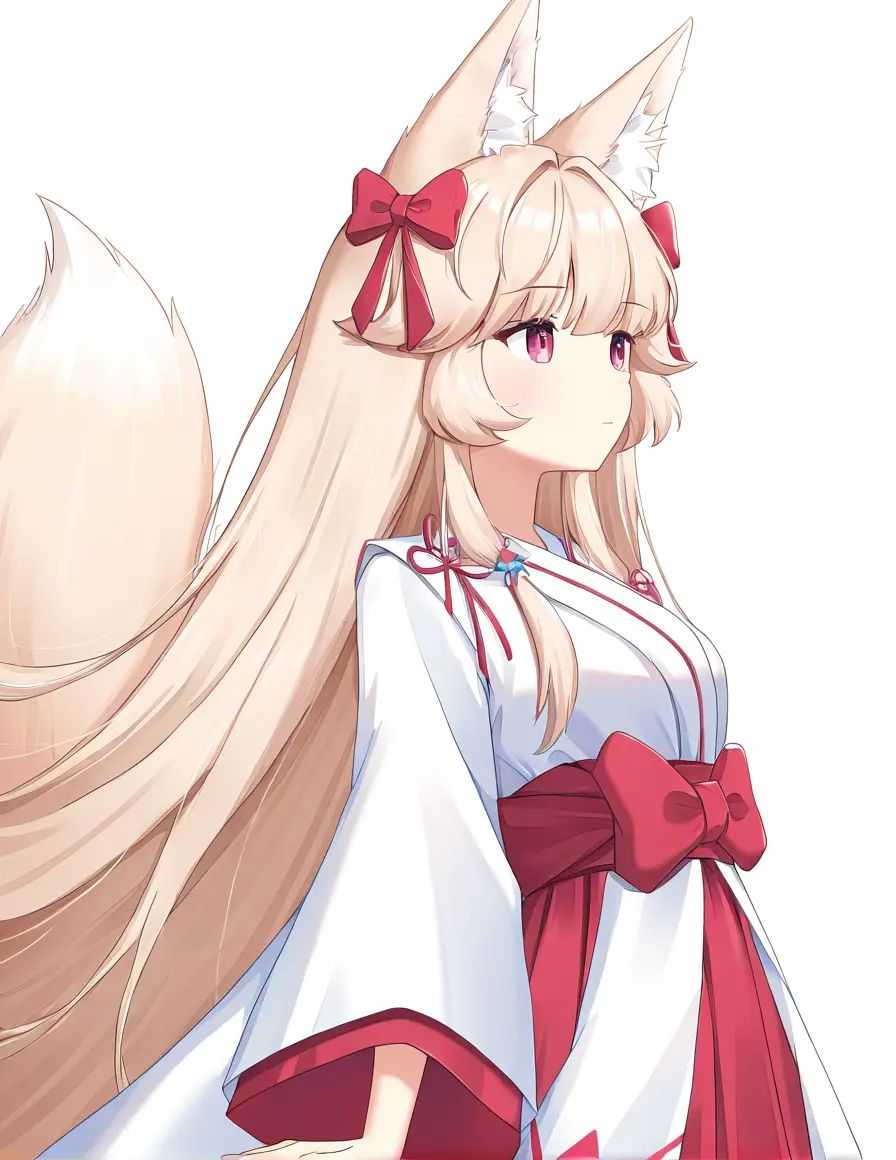 molifox,  1girl,  bow on Tensor.Art