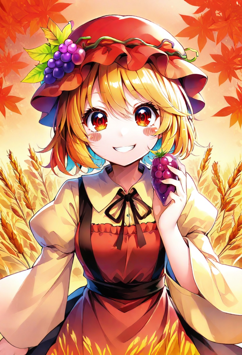 1girl,  aki minoriko,  touhou on Tensor.Art