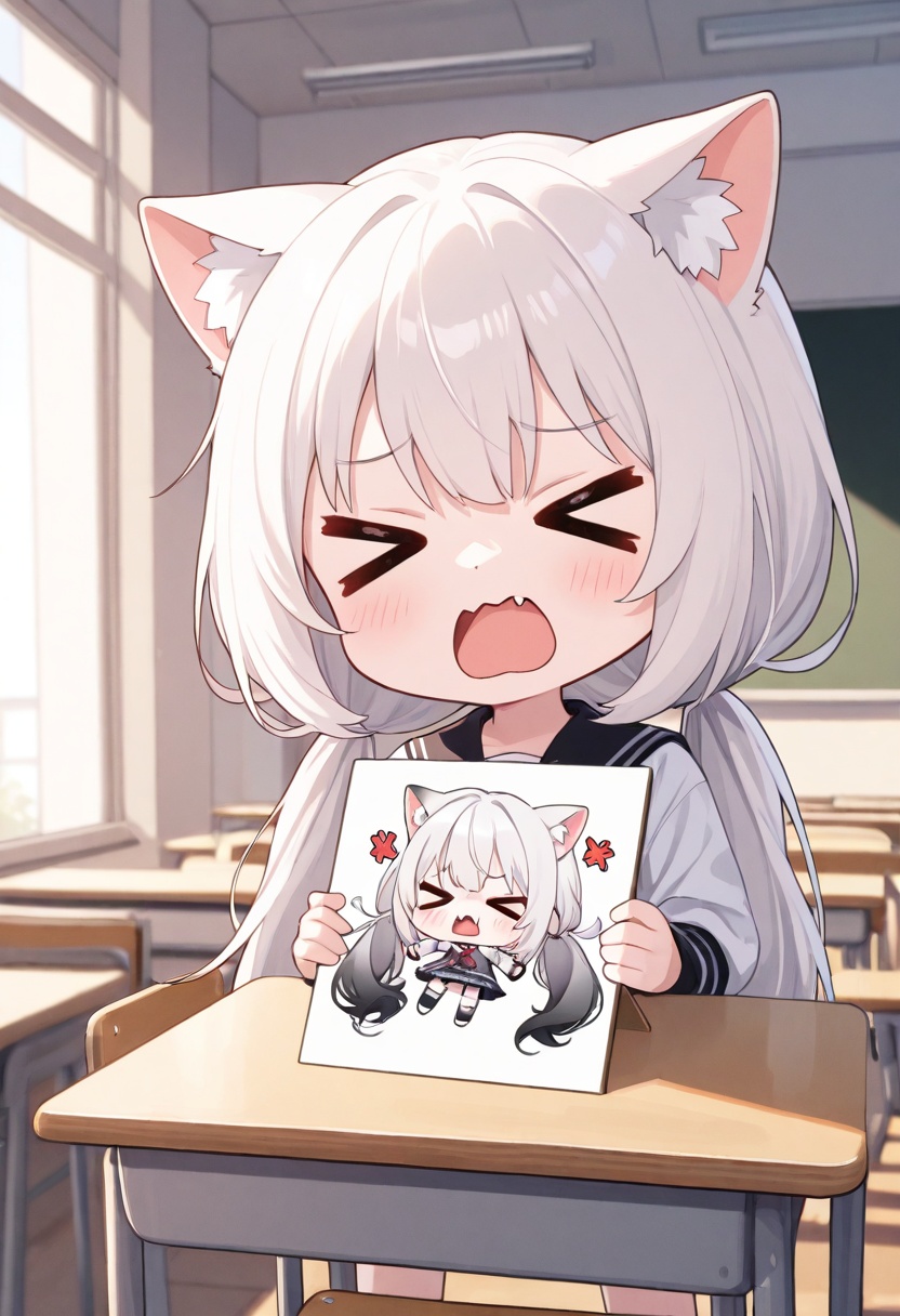 1girl,  solo,  cat girl on Tensor.Art