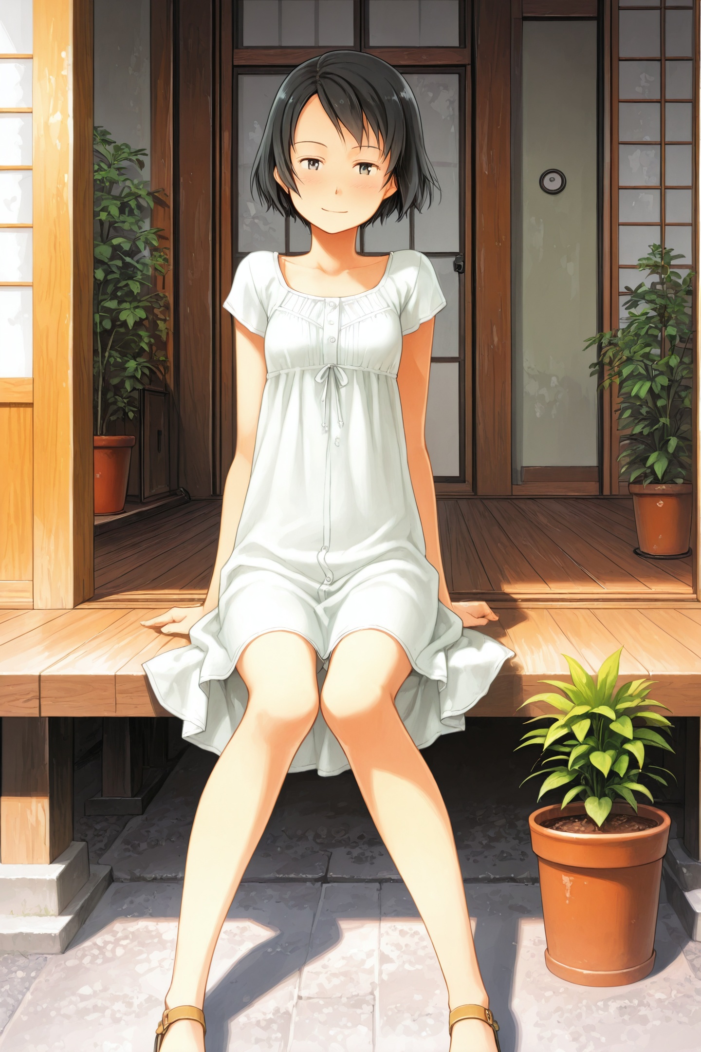 1girl,  solo,  sandals on Tensor.Art