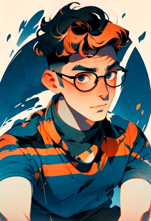 arafed photo of a man in a blue shirt,  17-year-old boy thin face,  handsome on Tensor.Art