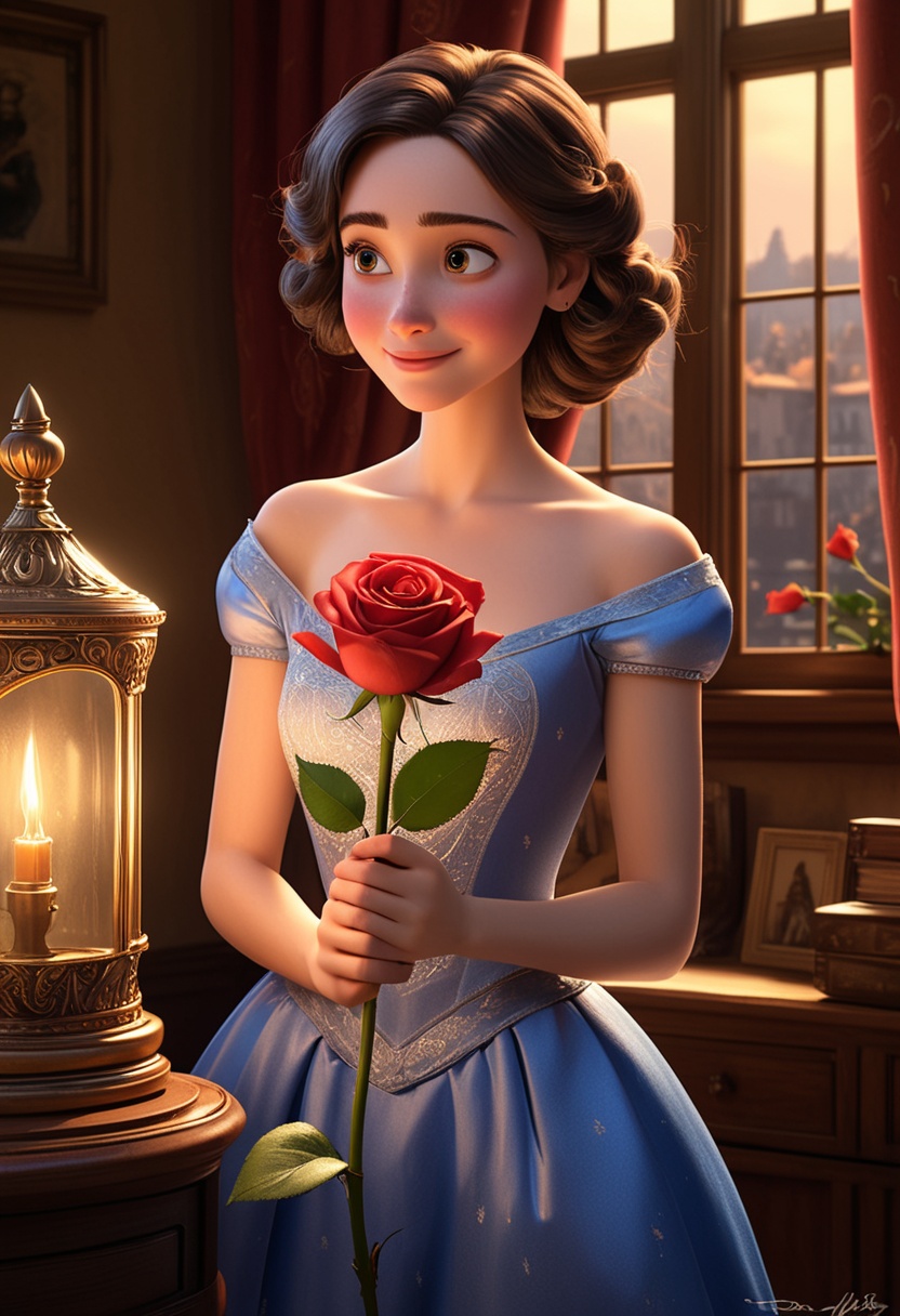 Envision a heartwarming scene straight out of a Pixar animation,  a 32k UHD photo that has extremely high details,  In a c...