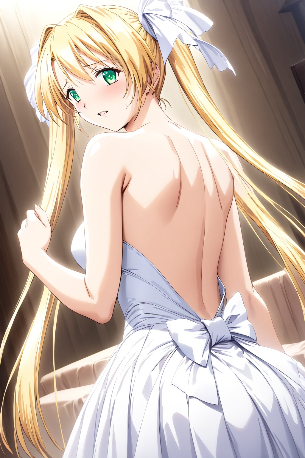 akehime saki,  twintails,  blonde hair on Tensor.Art