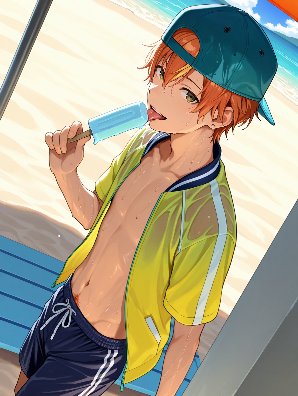akito_shinonome,  orange hair,  brown eyes on Tensor.Art