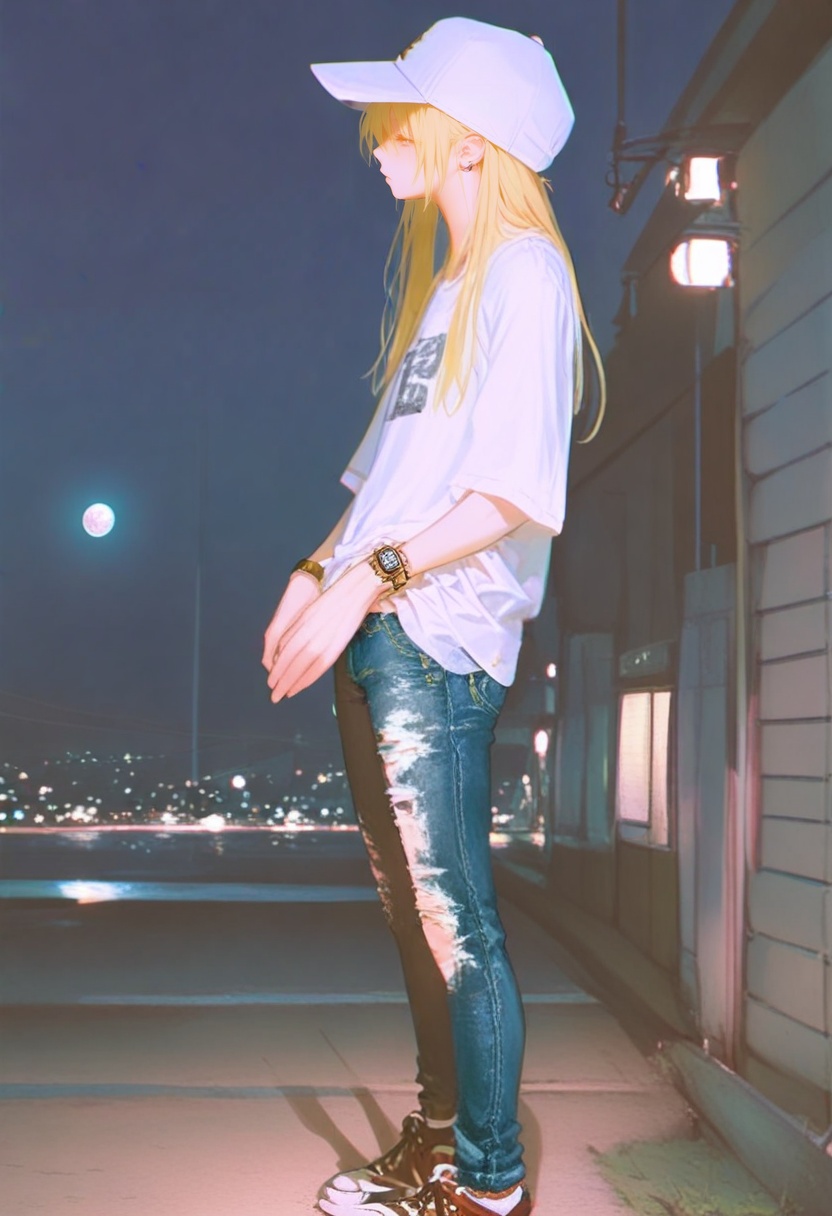 solo,  hat,  long hair on Tensor.Art