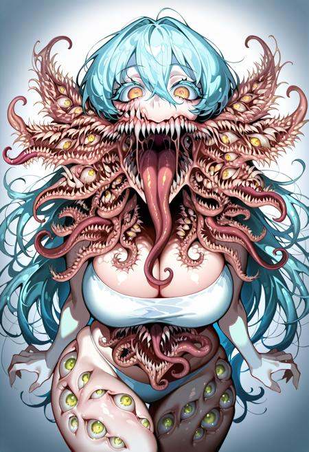 teeth,  sharp teeth,  tongue on Tensor.Art