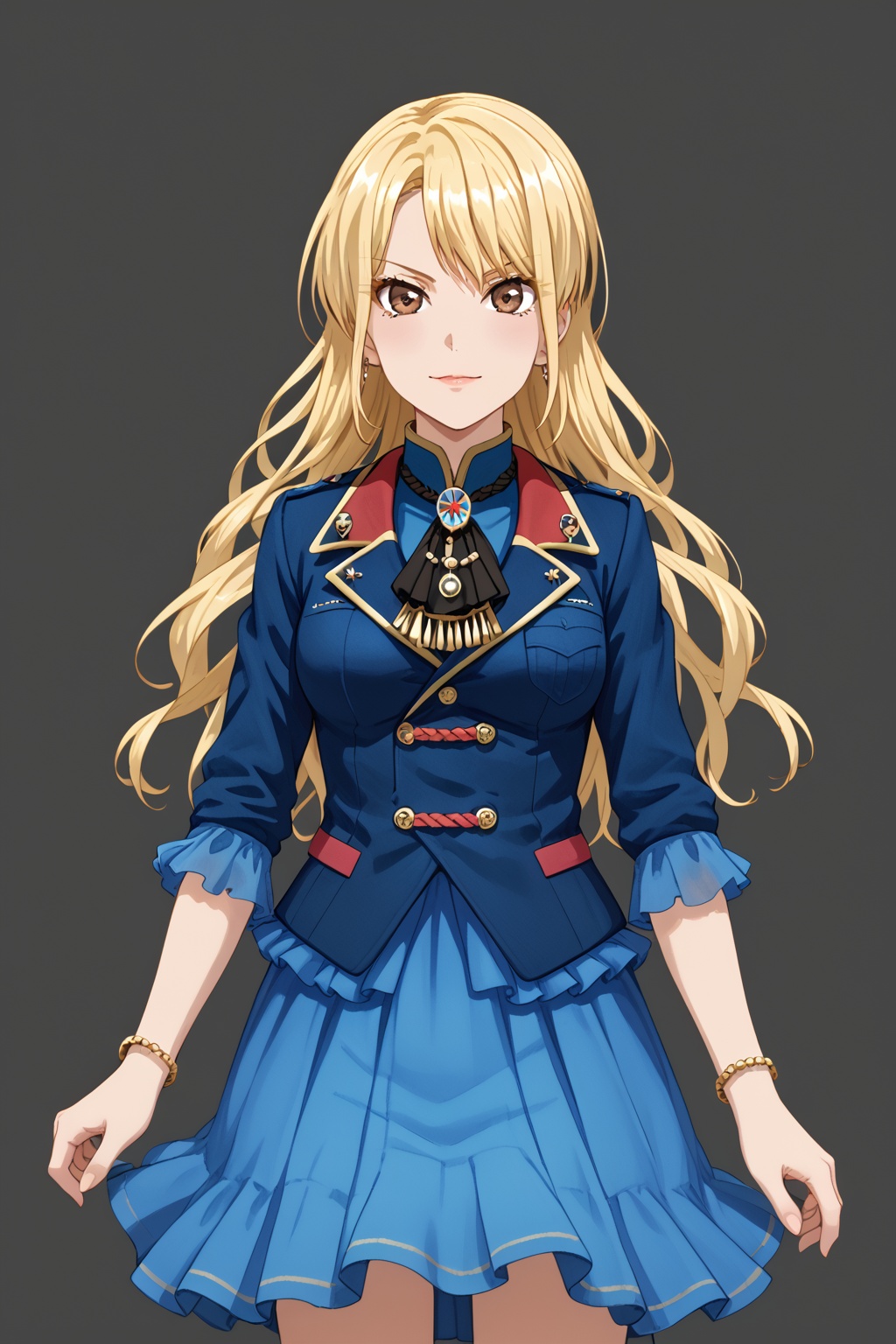 1girl,   Kirigaya Touko,long hair,bangs,blonde hair,brown eyes,<lora:touzi:0.8>