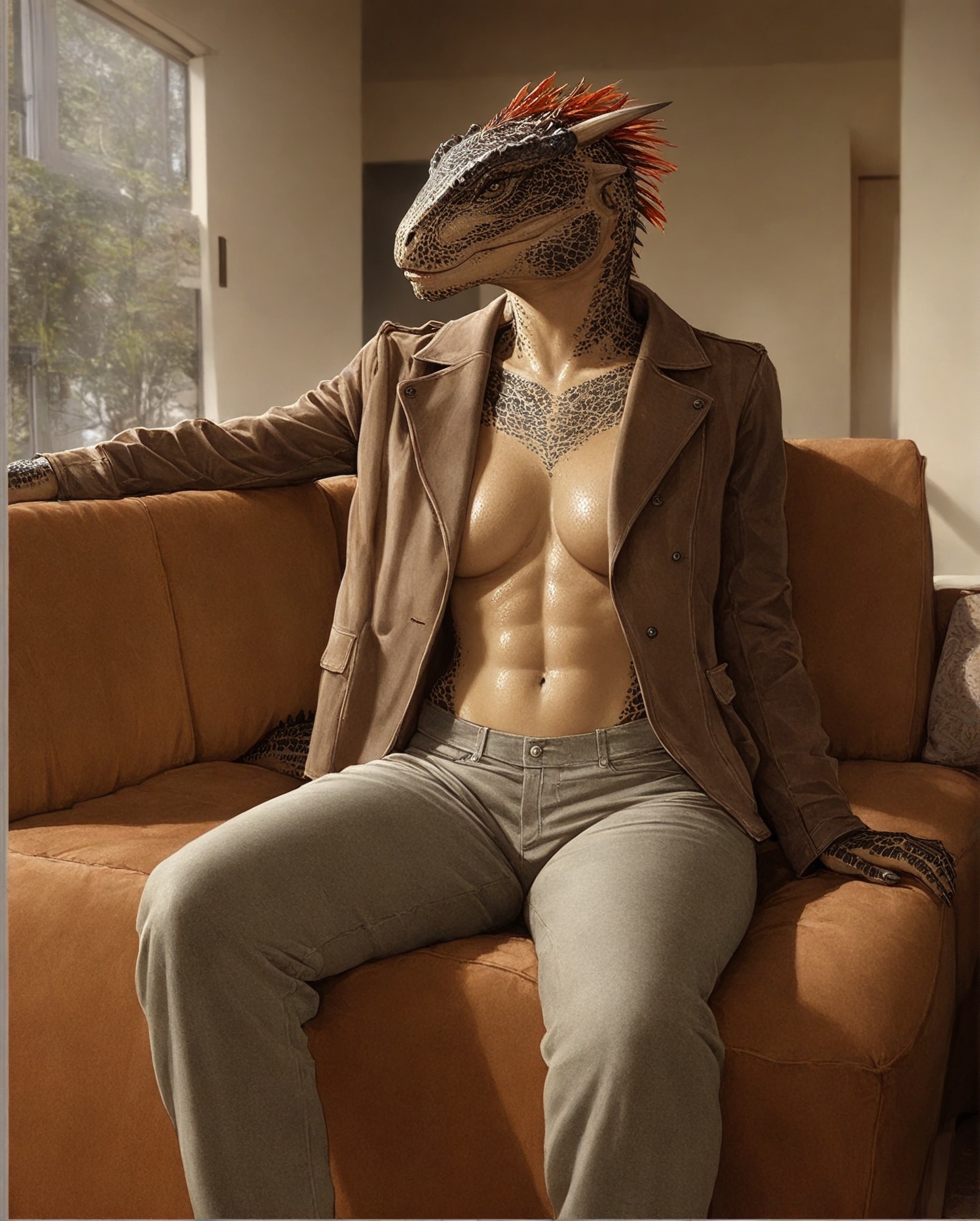 anthro,  argonian,  solo on Tensor.Art