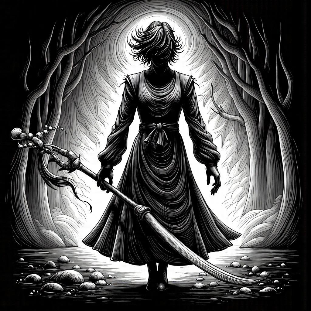monochrome,  lineart,  dark on Tensor.Art