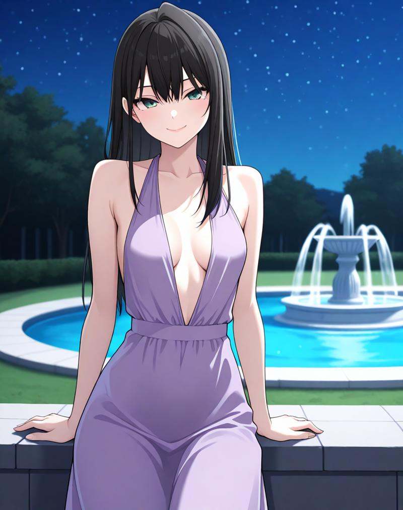 yoo_na-ri,  black hair,  long hair on Tensor.Art