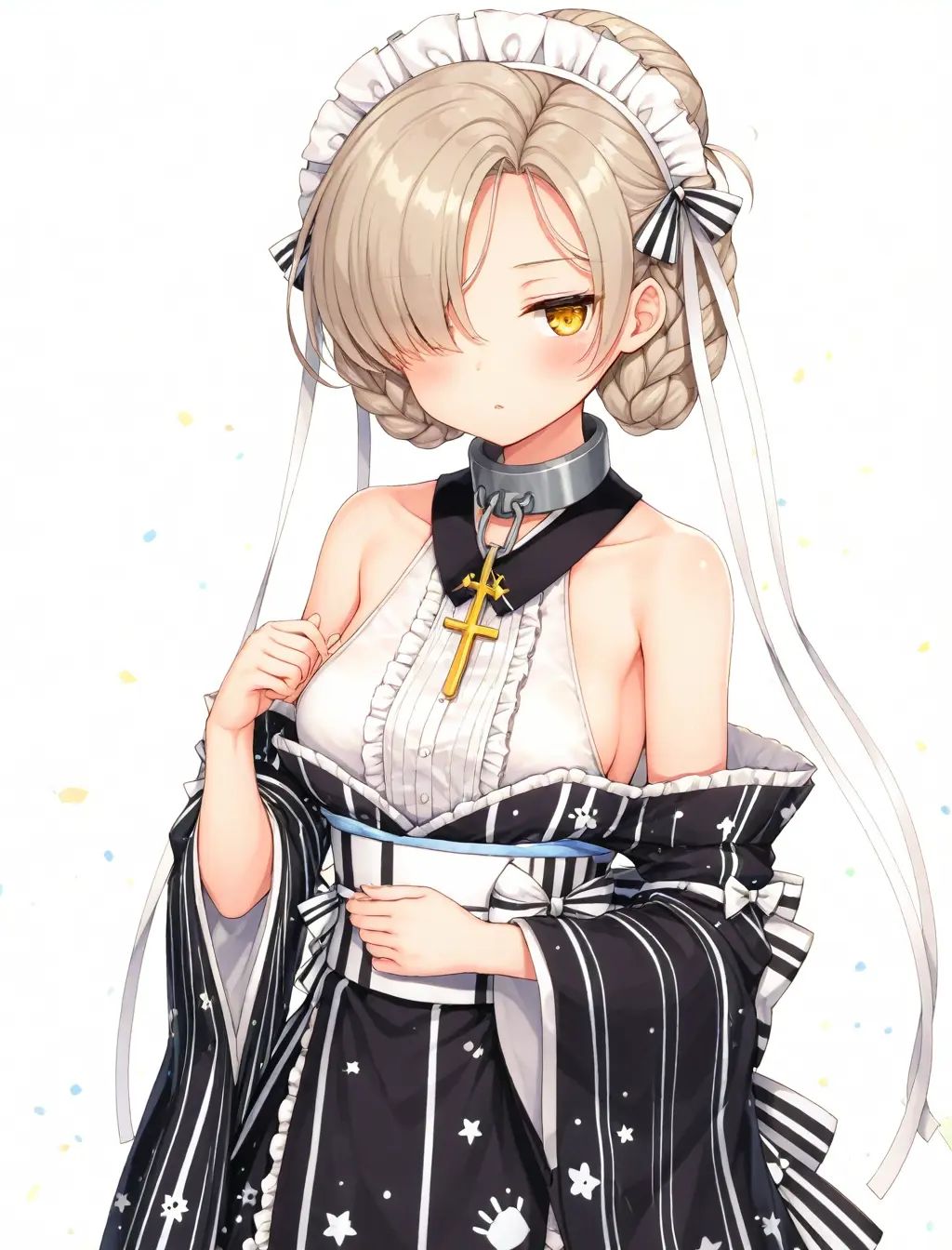 1girl,  sheffield \(azur lane\),  short kimono on Tensor.Art