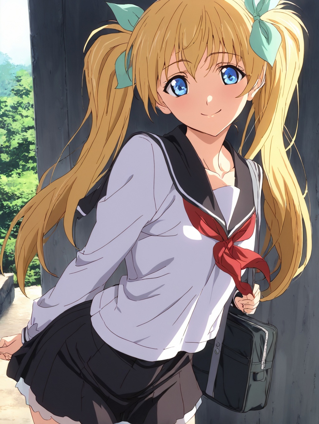 nanase yuzu,  twintails,  long sleeves on Tensor.Art