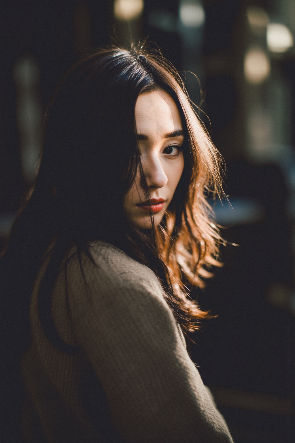film grain,lighting art,a beautiful woman. underwater glow,deep sea,light master,