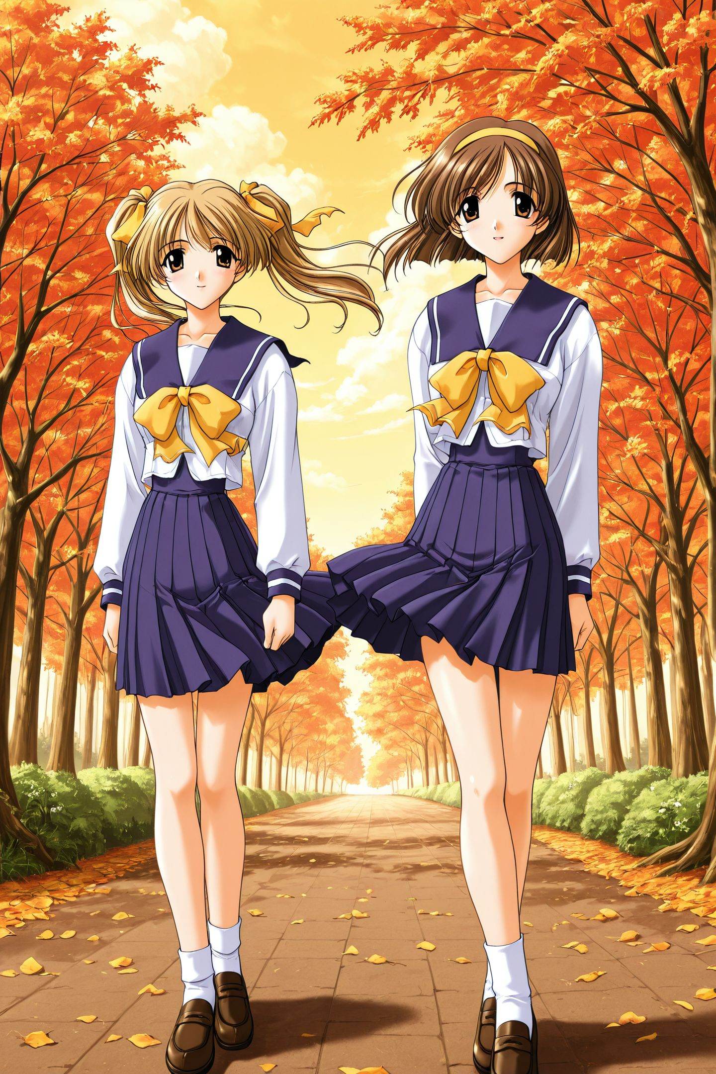 Imasaka Yuie,  Ibuki Minamo,  2girls on Tensor.Art