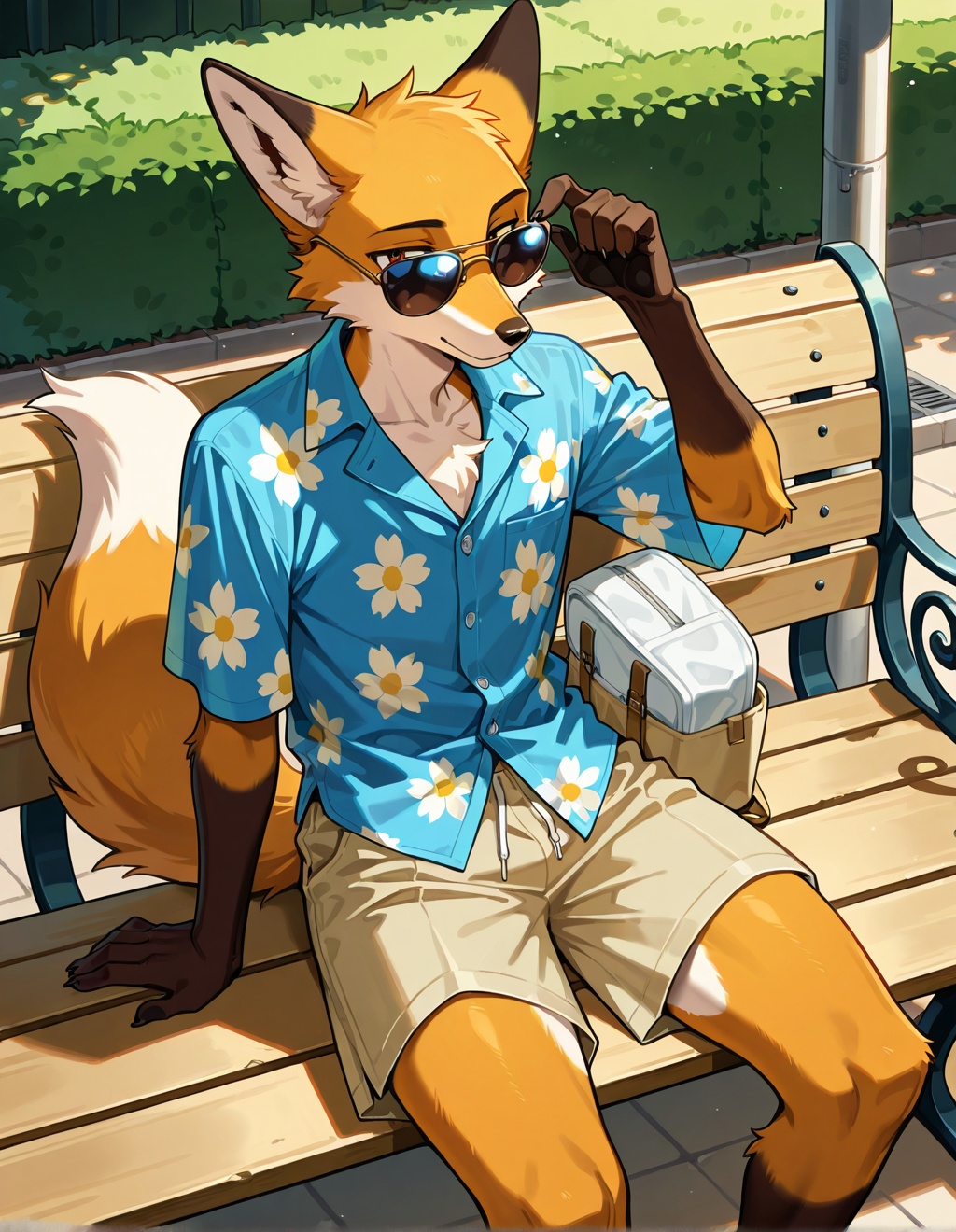 fox,  solo,  anthro on Tensor.Art