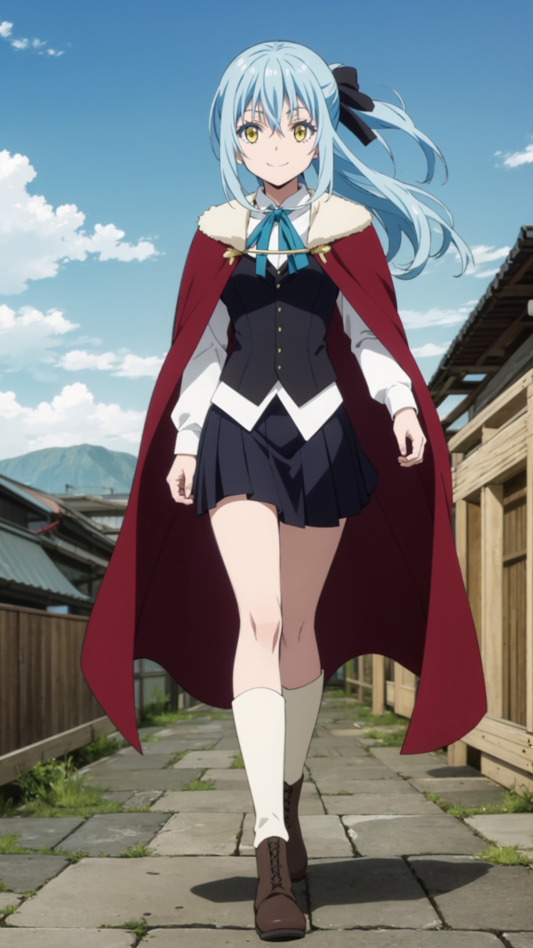rimuru tempest,  smile,  blue hair on Tensor.Art