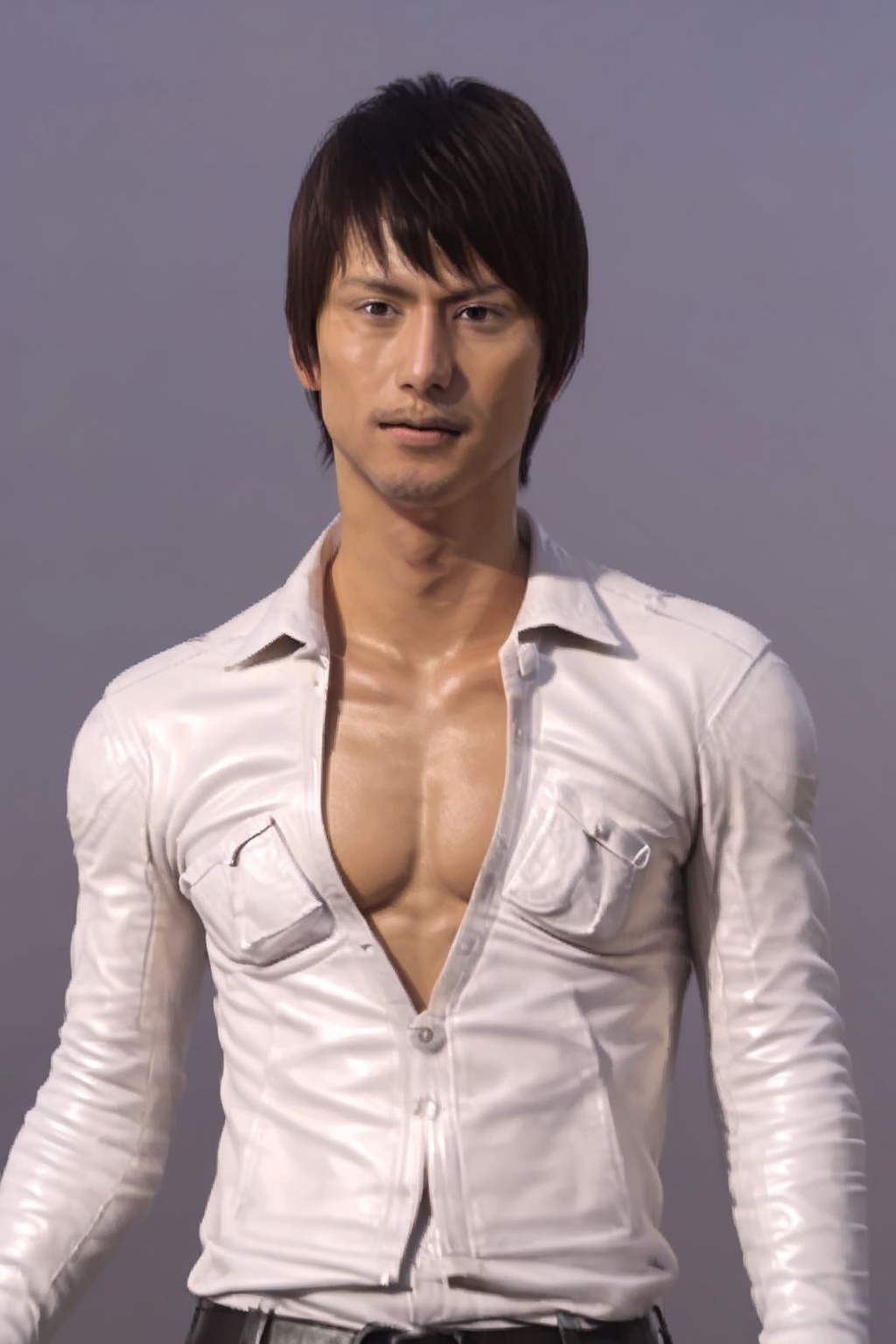 kazuki komon, 1boy, male focus, realistic, black hair, brown hair, brown eyes, short hair<lora:孤門一輝:0.8>