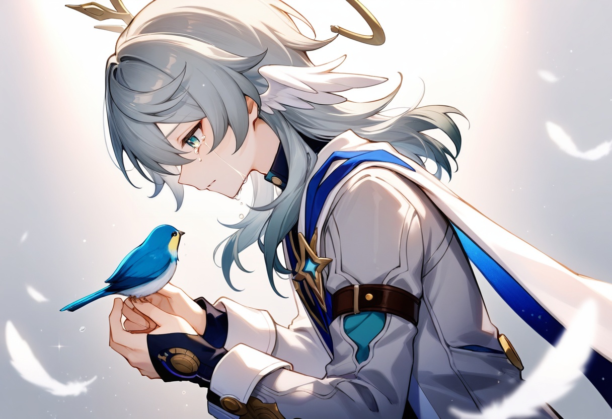 sunday \(honkai: star rail\),  1boy,  angel wings on Tensor.Art