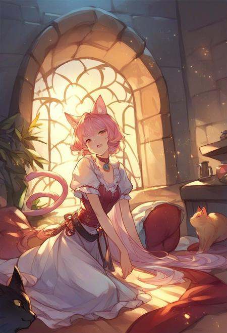 gb_style,  exploring the dungeon,  female on Tensor.Art