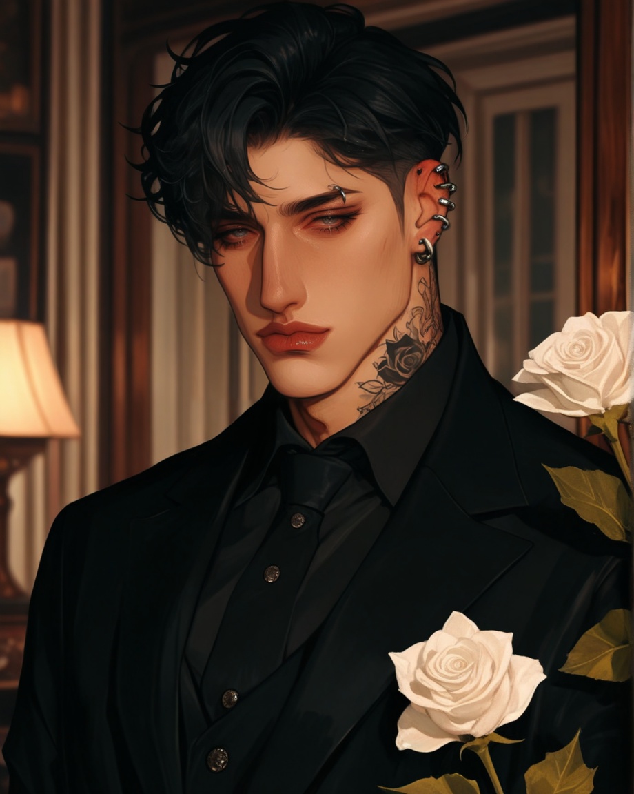 male focus,  solo,  mature on Tensor.Art