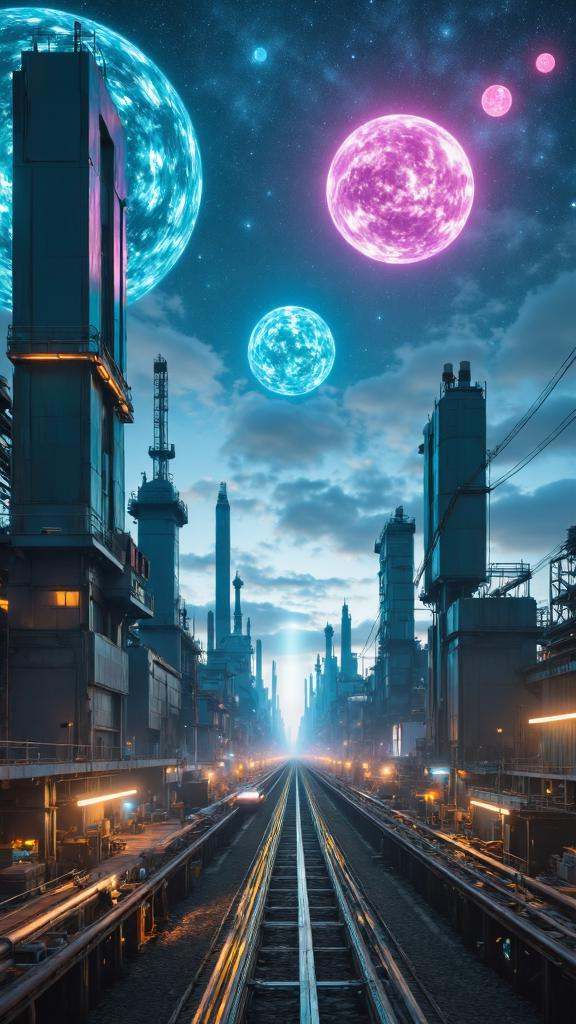 A sprawling metropolis stretches skyward,  buildings intertwined with towering trees,  a harmonious fusion of nature and t...