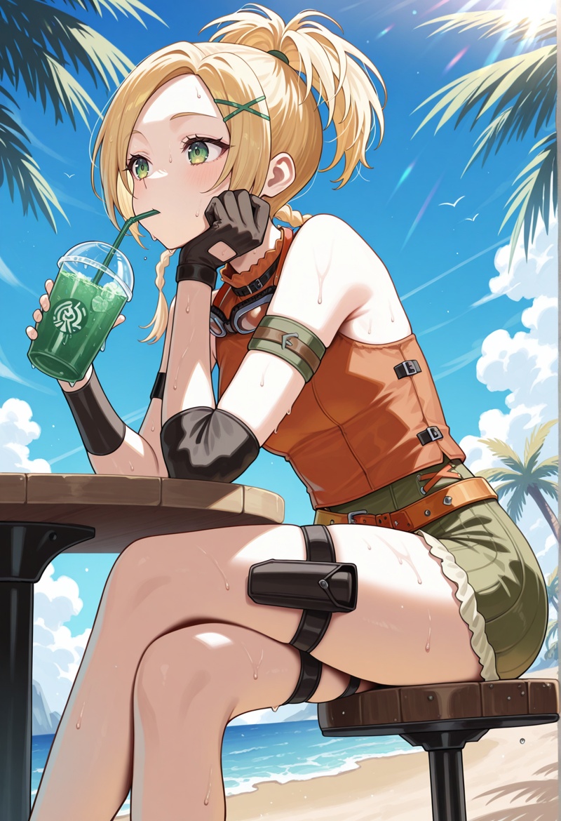 1girl,  solo,  blonde hair on Tensor.Art