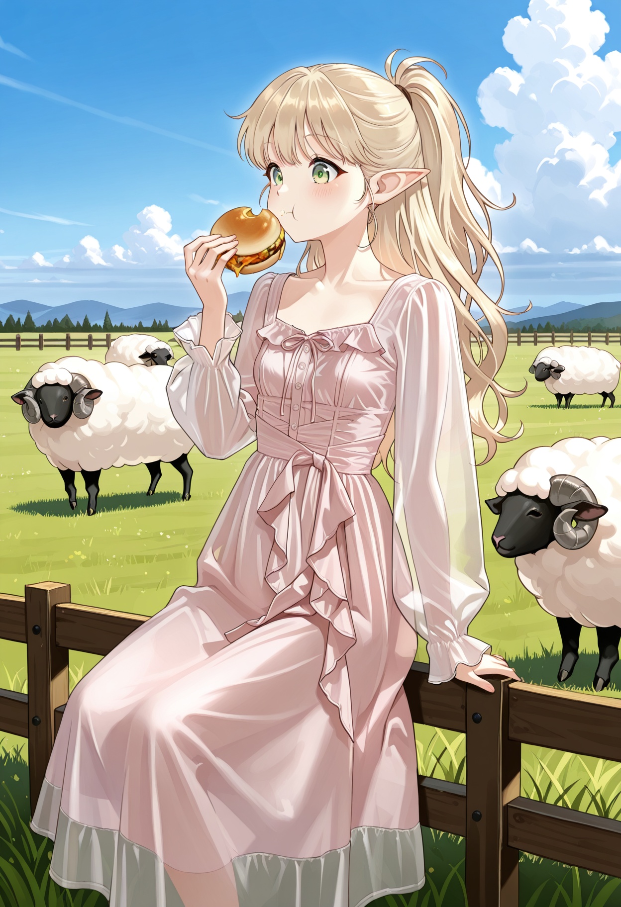1girl,  pointed ears,  blonde on Tensor.Art