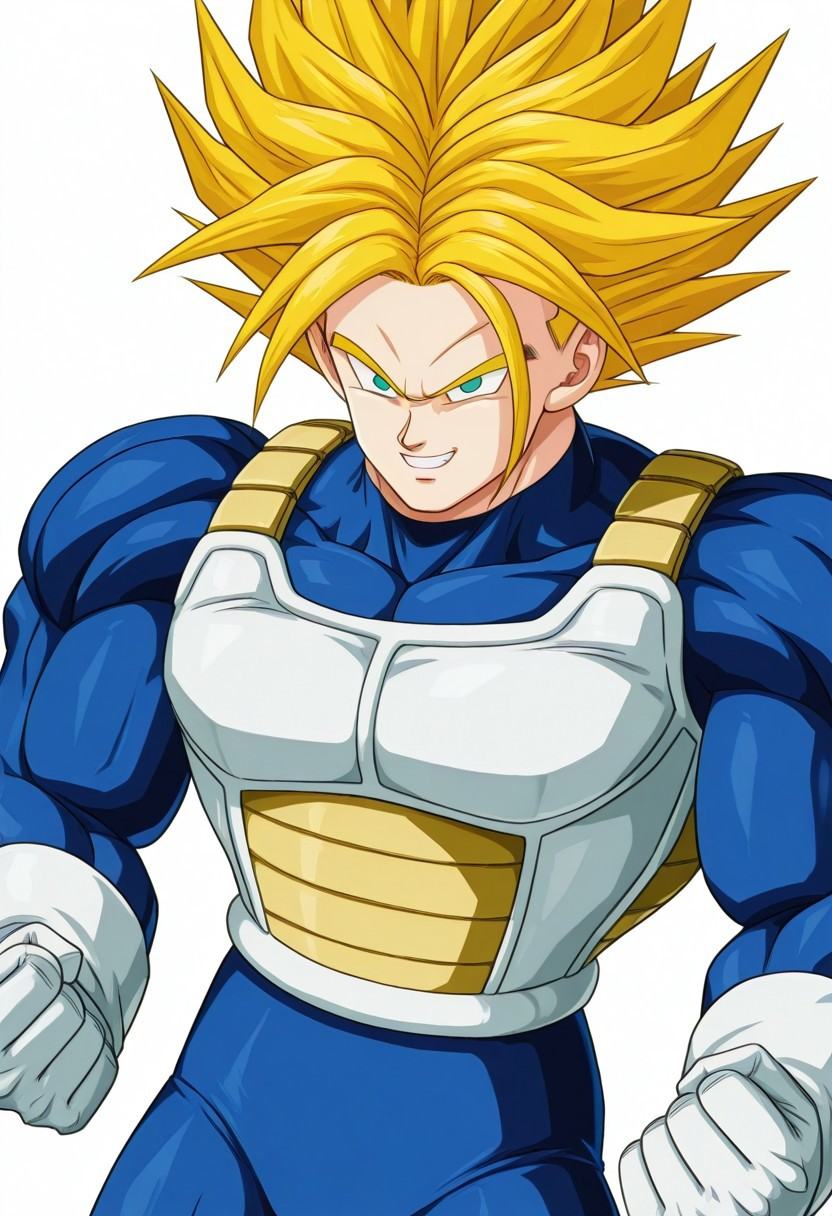 SSGTFutureTrunks,  1boy,  spiked hair on Tensor.Art