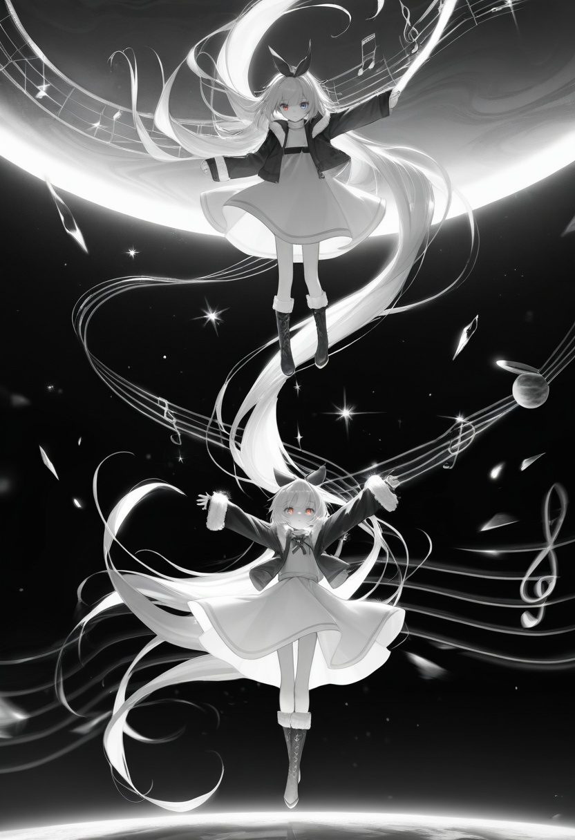 2girls,  absurdly long hair,  artist name on Tensor.Art