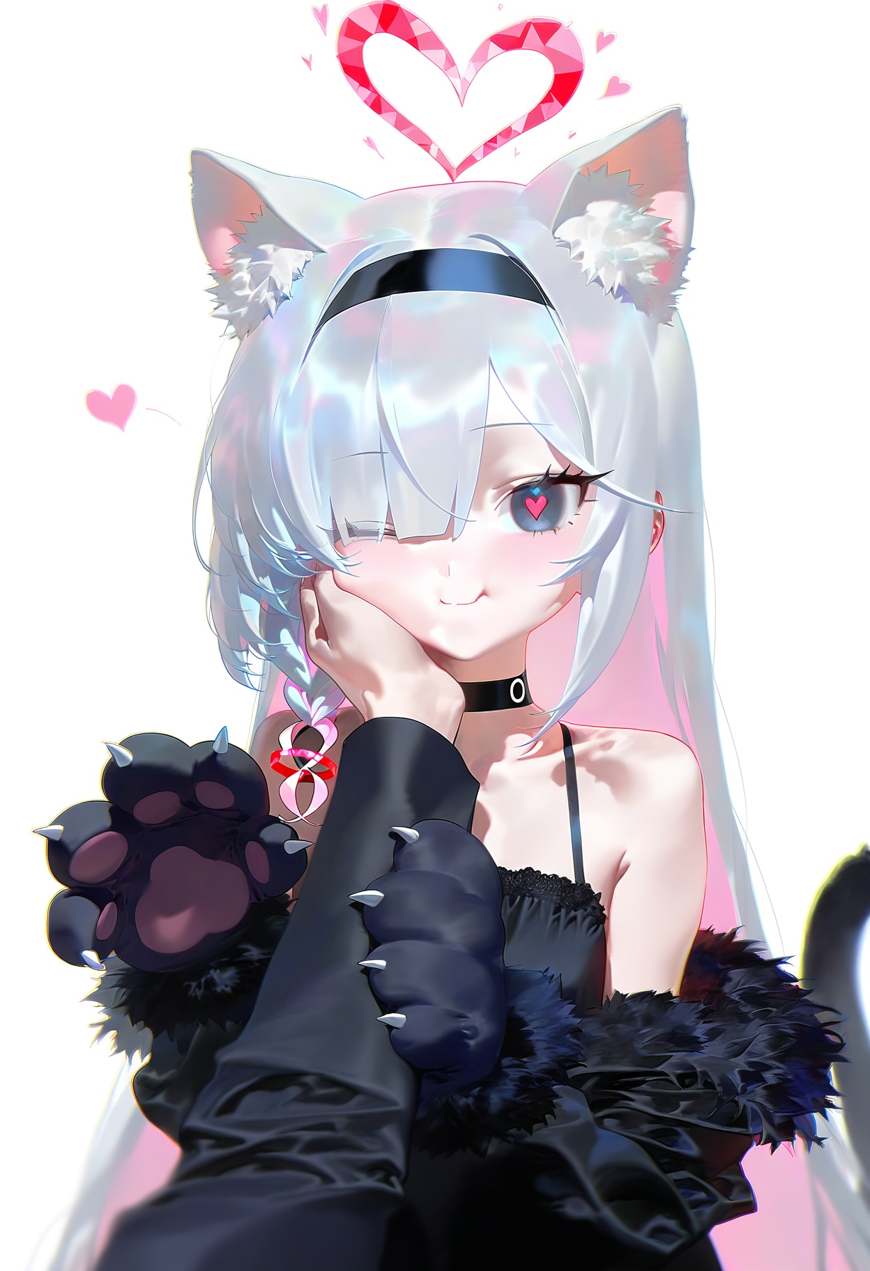 nyalia,  1girl,  animal hands on Tensor.Art
