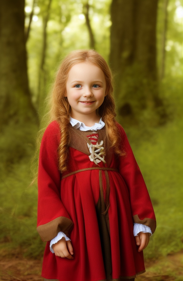 6 yo cute child girl,  very long hair,  messy hair on Tensor.Art