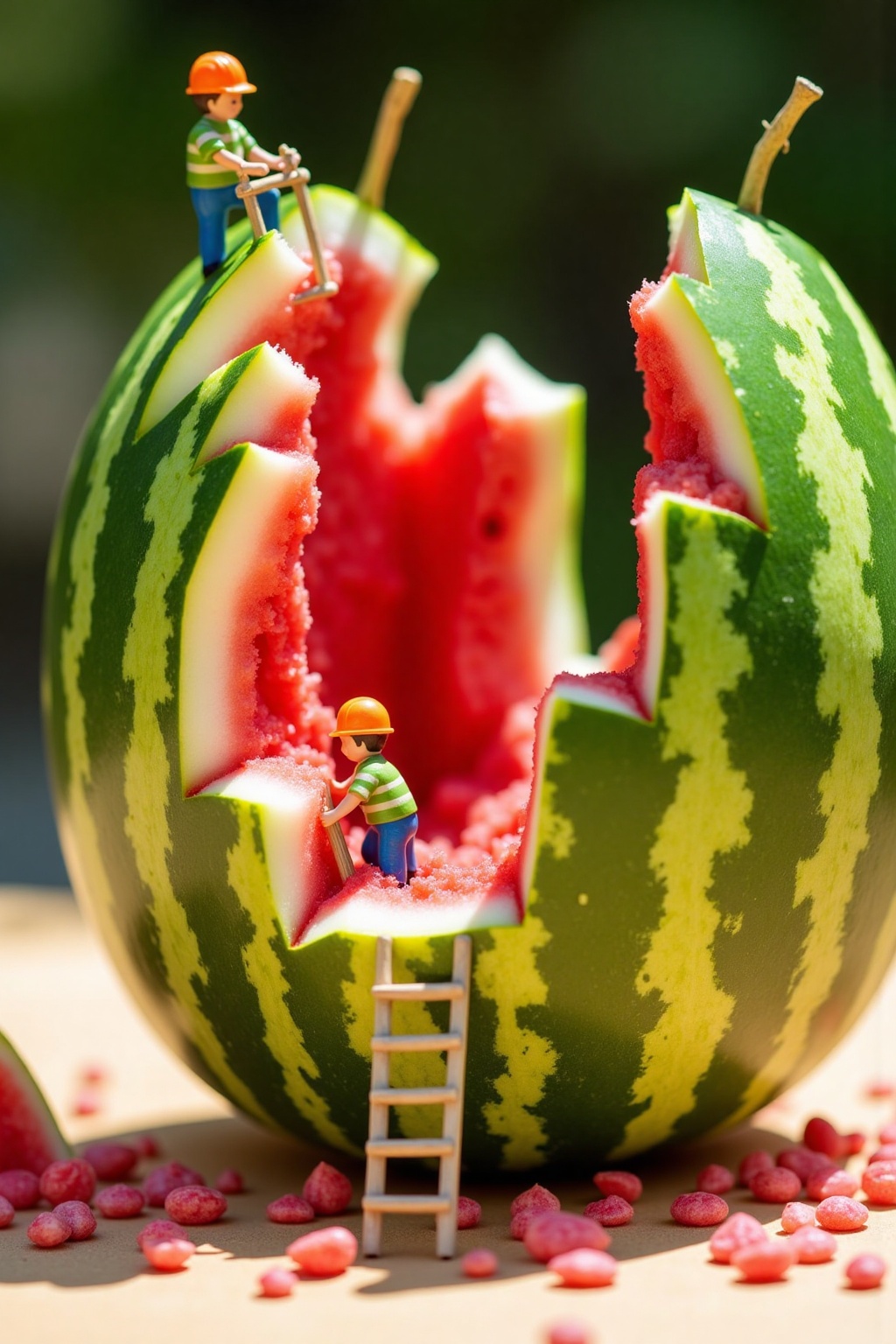 vbang miniature,  photograph,  watermelon slice on Tensor.Art