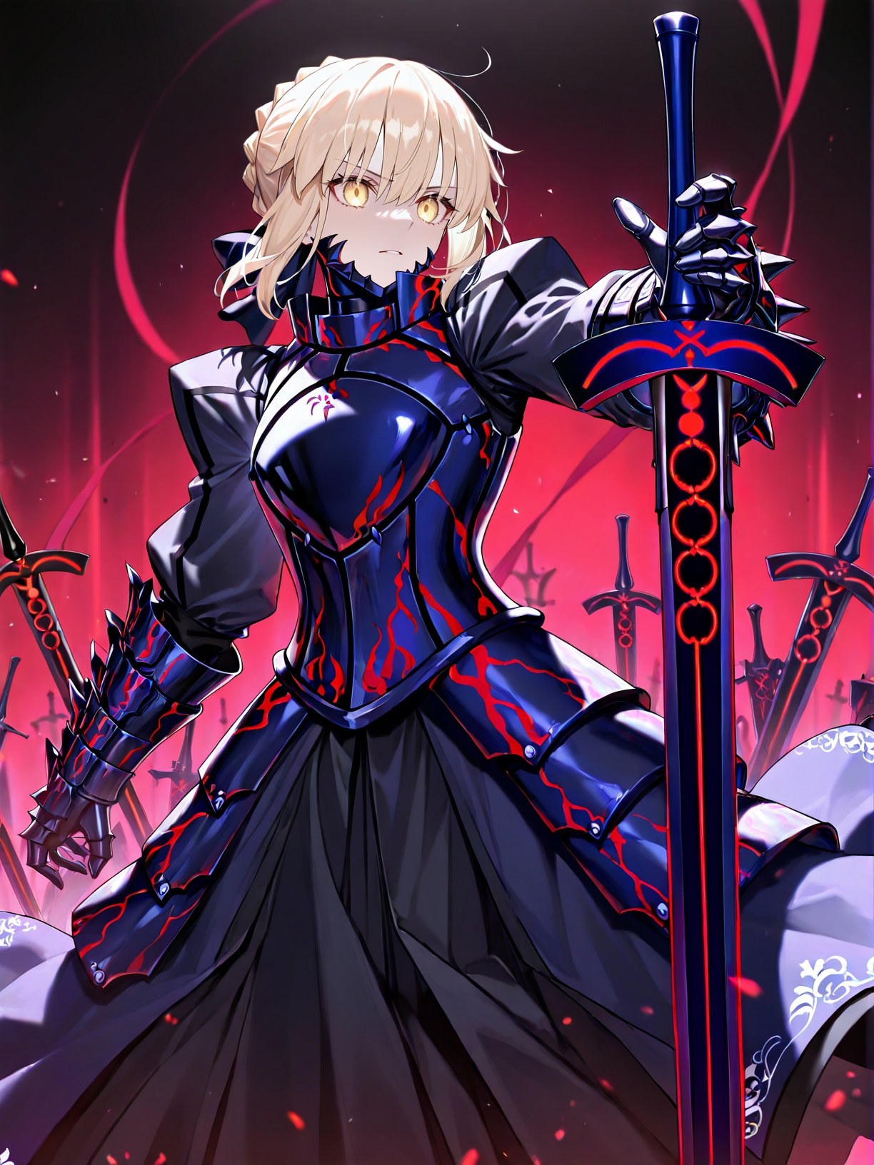 1girl,  saber alter,  weapon on Tensor.Art