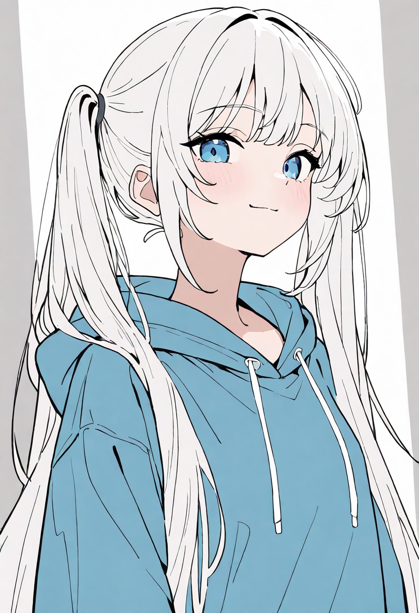 1girl,  solo,  white hair on Tensor.Art