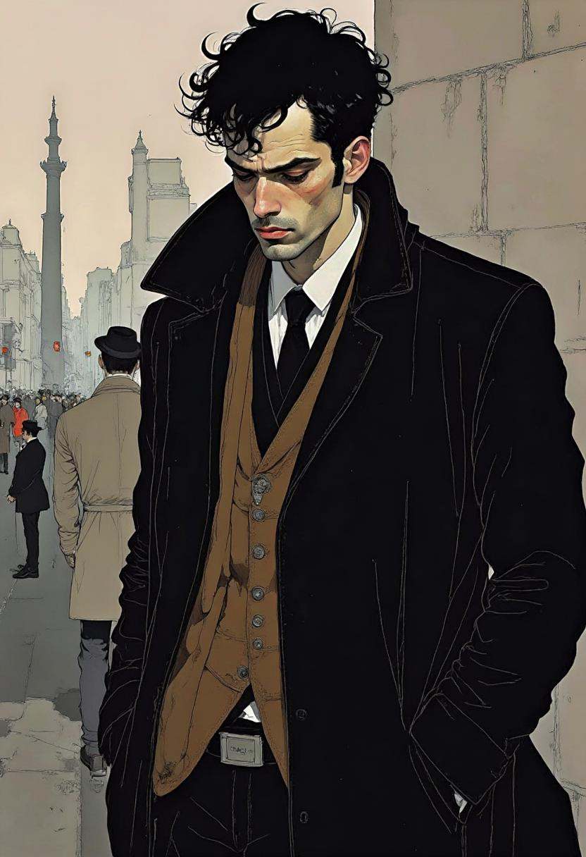 A digital illustration featuring Sherlock Holmes by Alex Maleev. on Tensor.Art