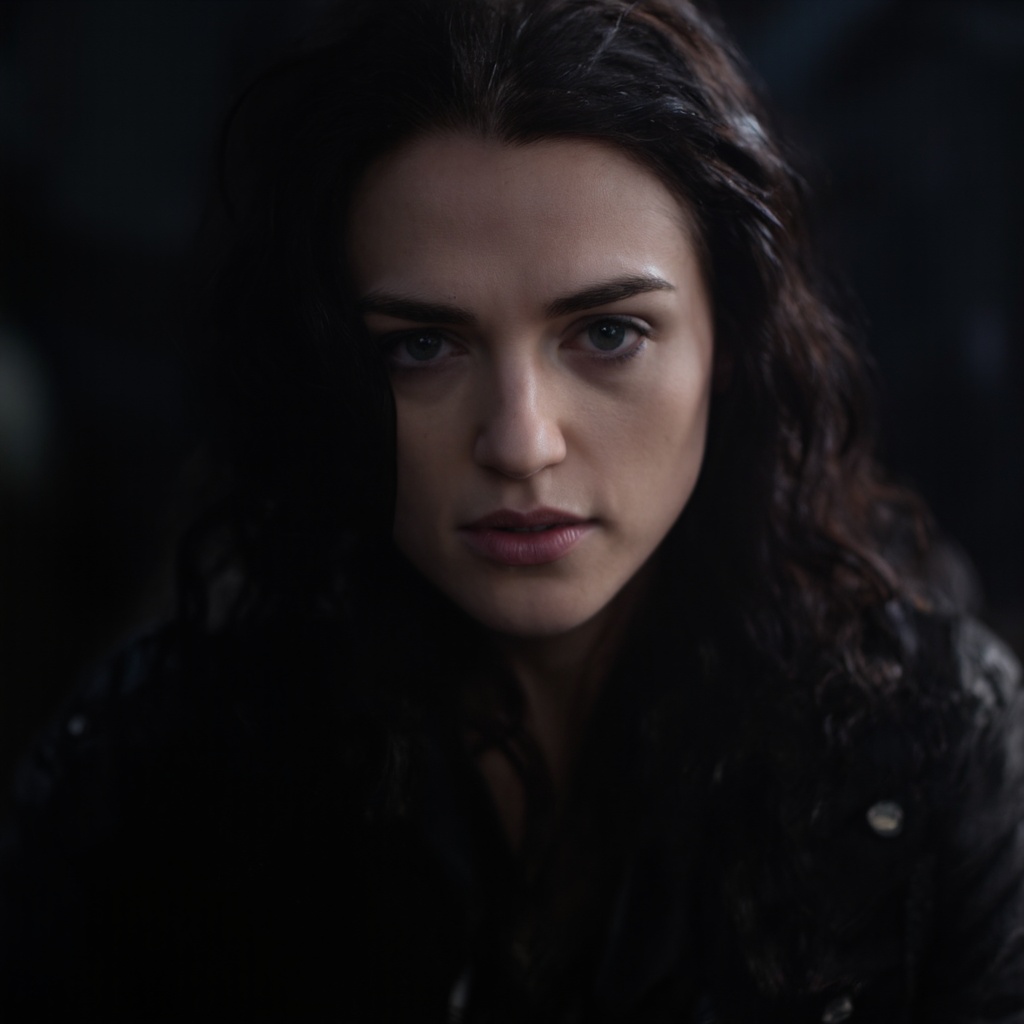 A portrait of katie_mcgrath,  captured in a dimly lit,  atmospheric setting. She has long on Tensor.Art
