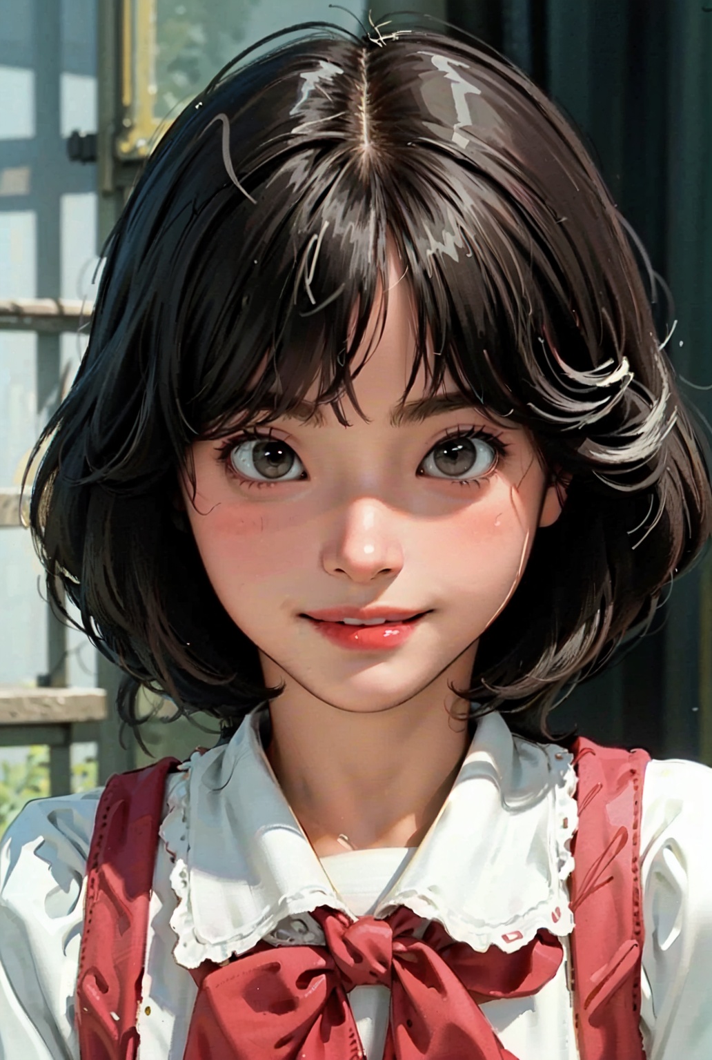 1girl,  (young),  black short hair on Tensor.Art