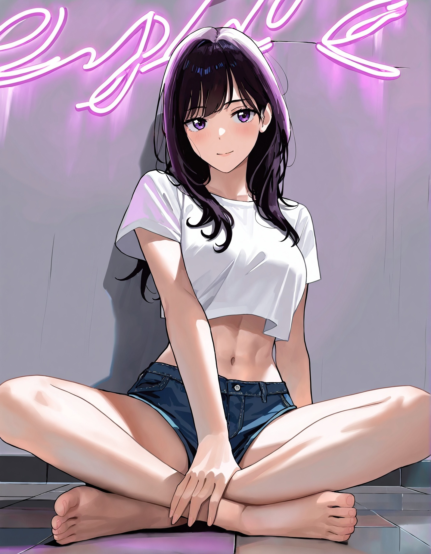 masterpiece,  best quality,  set against a vibrant Tokyo street art backdrop on Tensor.Art