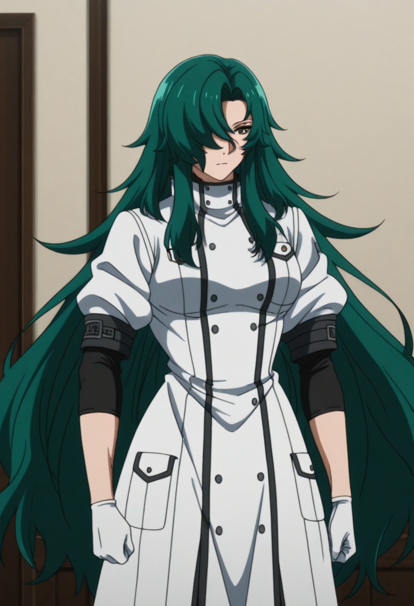 zzrosezz,  long hair,  green hair on Tensor.Art