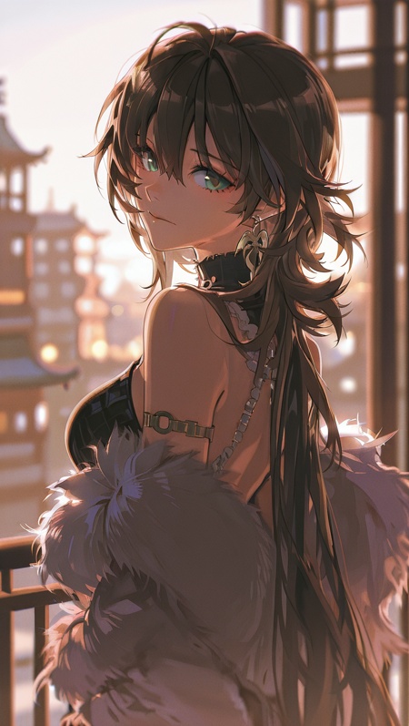 1girl,  backlighting,  bangs on Tensor.Art
