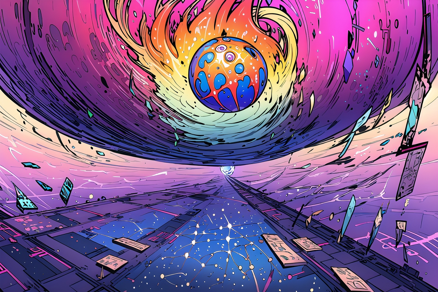 Masterpiece,  highres,  thick black outlines on Tensor.Art